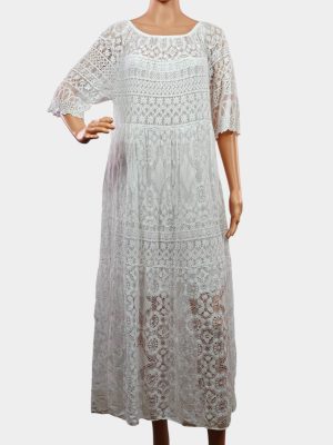 Дълга рокля дантела GR