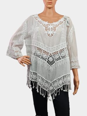 Блуза кенар ресни