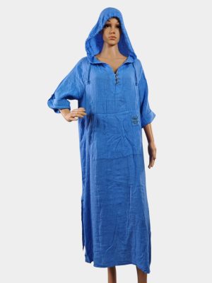 Рокля лен връзки